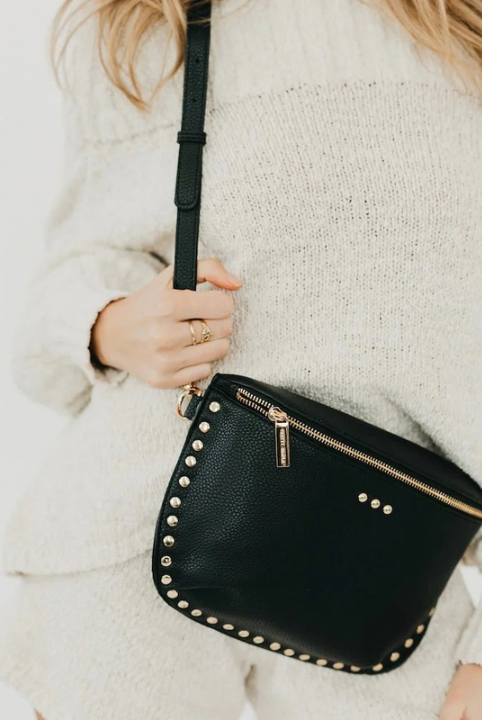 Pebble Sabrina Studded Bum Bag-Bags + Wallets-Vixen Collection, Day Spa and Women's Boutique Located in Seattle, Washington