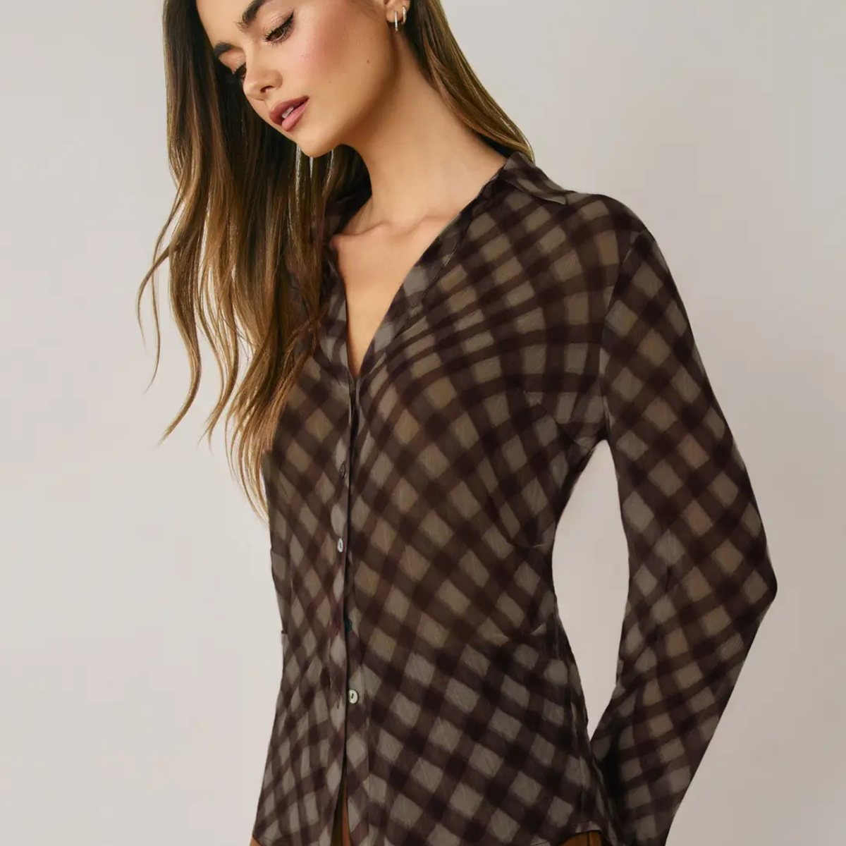 Perfect In Plaid Top-Long Sleeves-Vixen Collection, Day Spa and Women's Boutique Located in Seattle, Washington