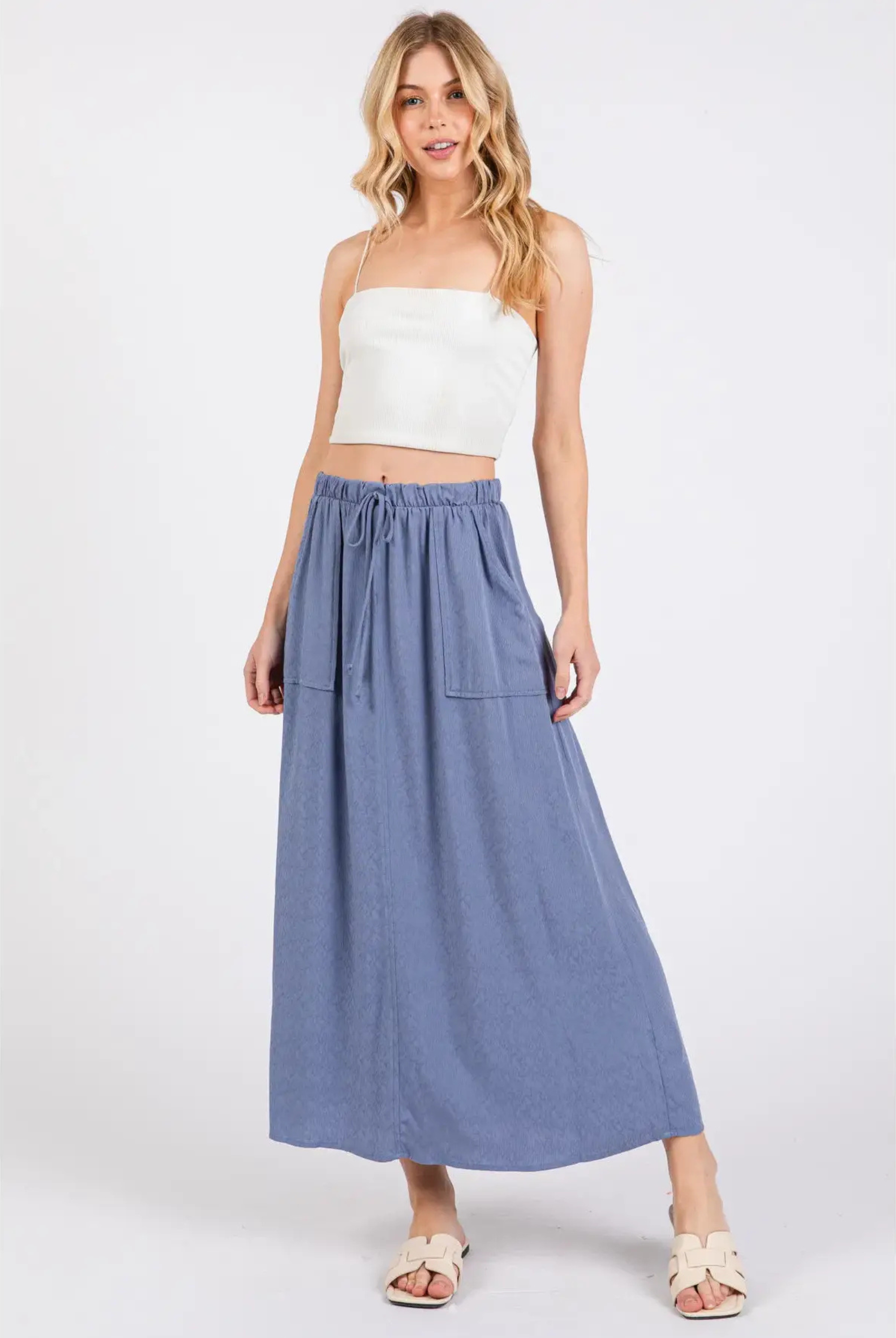 Periwinkle Paradise Skirt-Skirts-Vixen Collection, Day Spa and Women's Boutique Located in Seattle, Washington