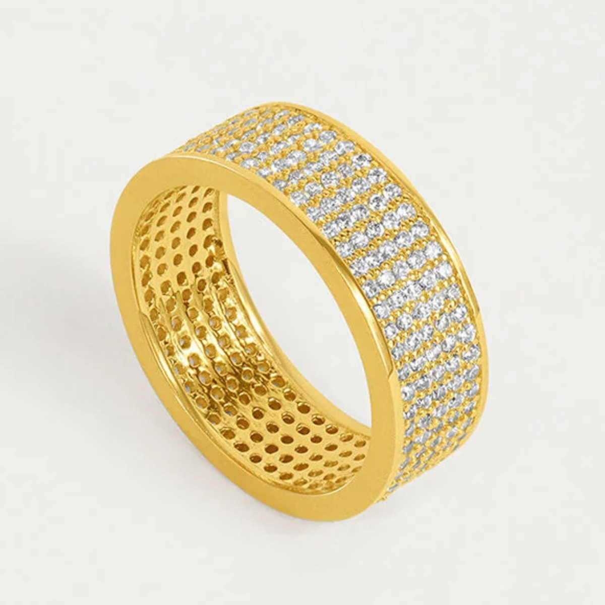 Petit Pave Thick Stacking Ring-Rings-Vixen Collection, Day Spa and Women's Boutique Located in Seattle, Washington