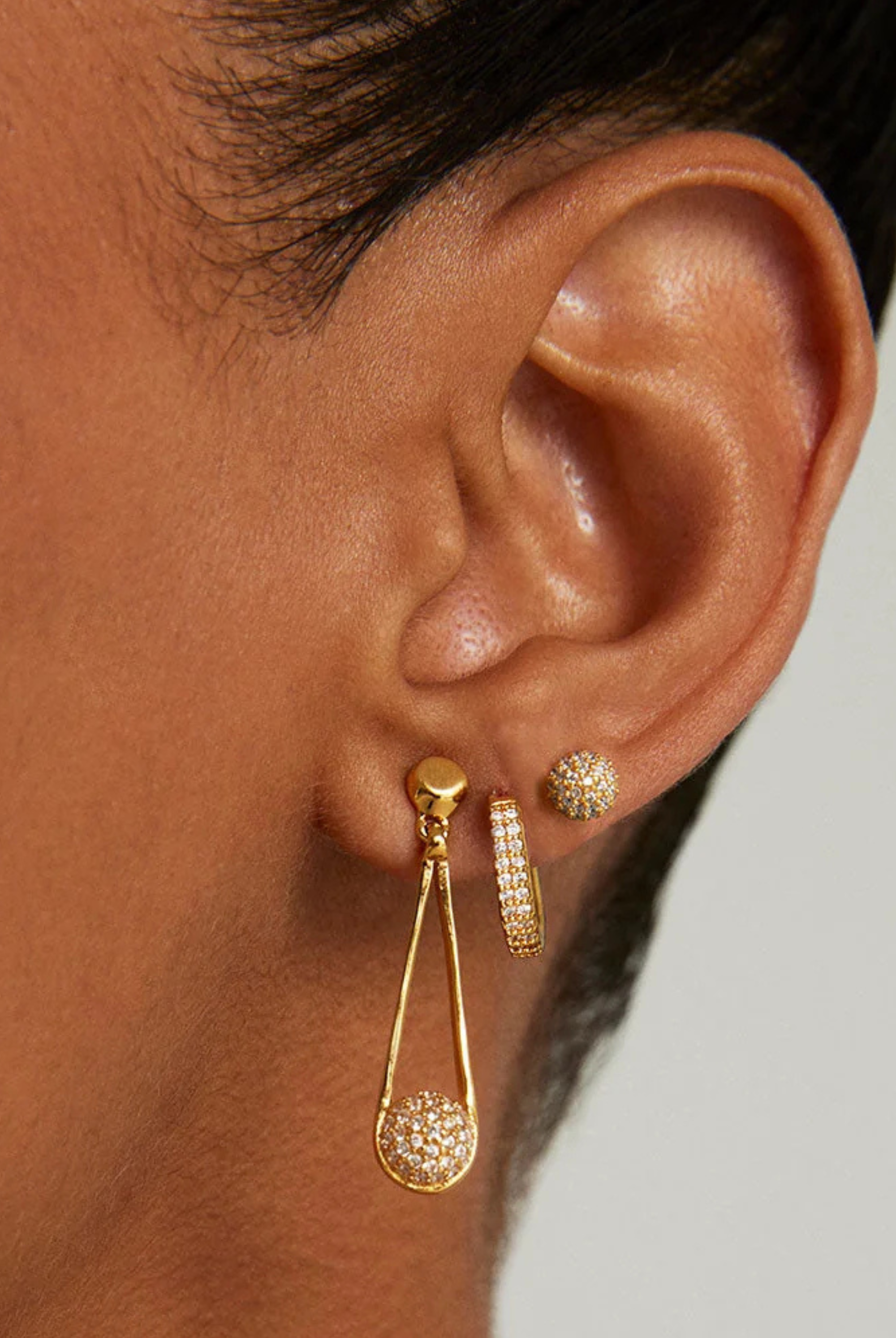 Petit Pavé Tiny Ipanema Earrings-Earrings-Vixen Collection, Day Spa and Women's Boutique Located in Seattle, Washington