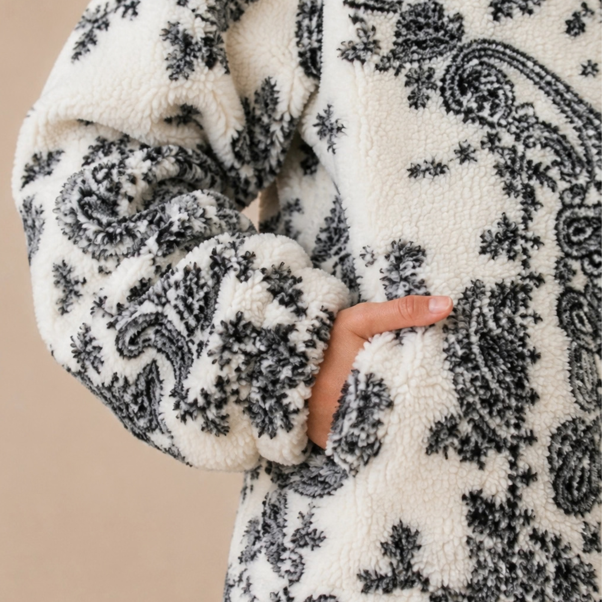 Playing in Paisley Sherpa-Jackets-Vixen Collection, Day Spa and Women's Boutique Located in Seattle, Washington