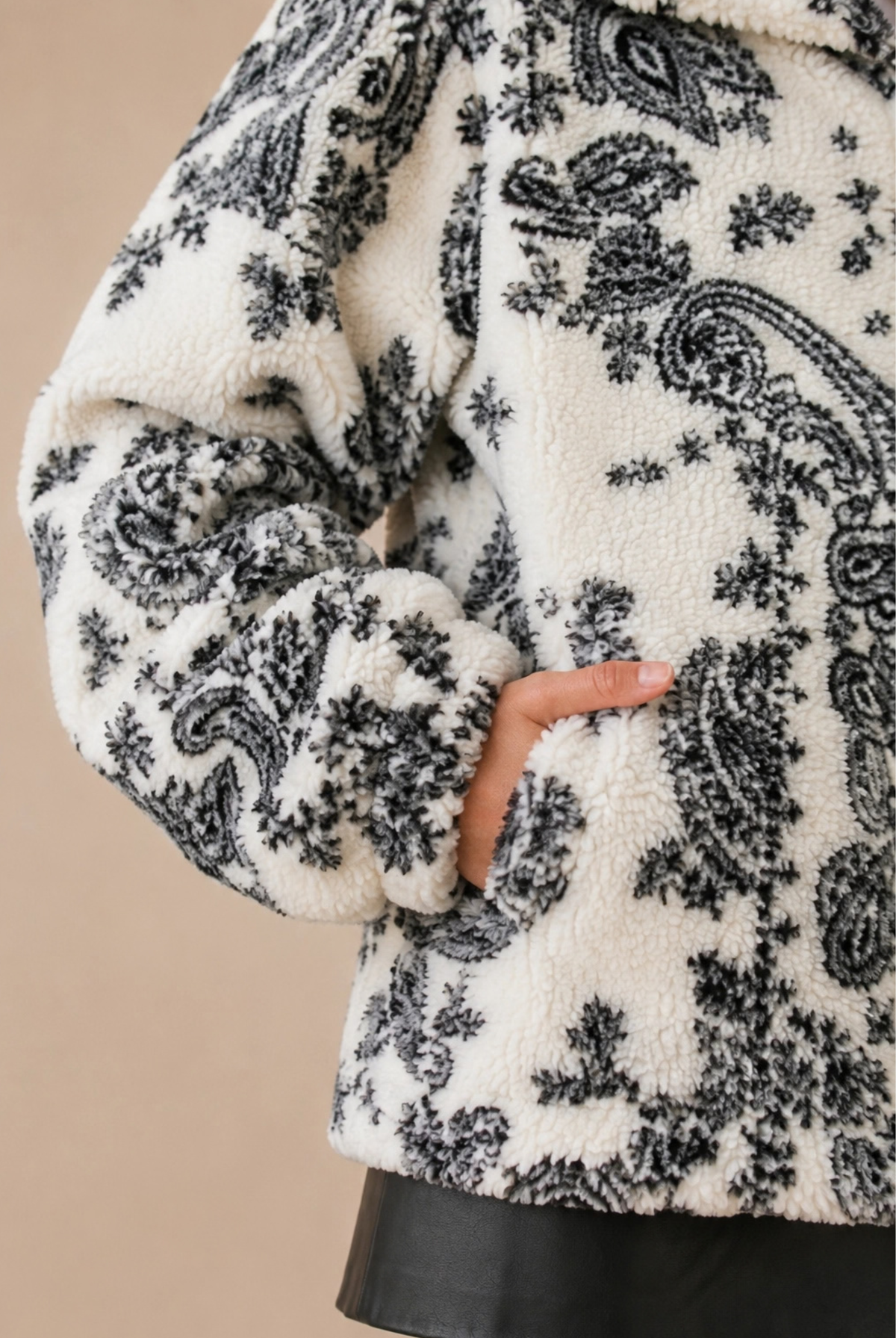 Playing in Paisley Sherpa-Jackets-Vixen Collection, Day Spa and Women's Boutique Located in Seattle, Washington