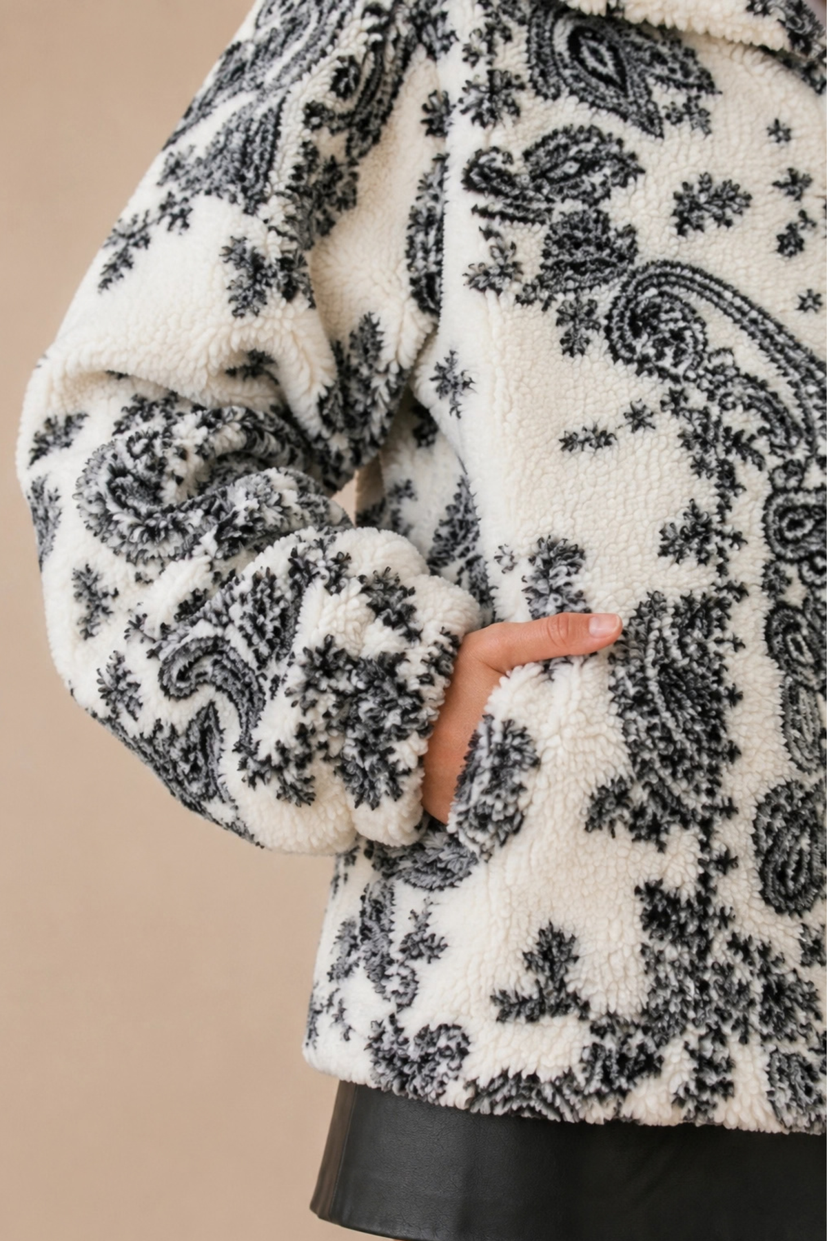 Playing in Paisley Sherpa-Jackets-Vixen Collection, Day Spa and Women's Boutique Located in Seattle, Washington