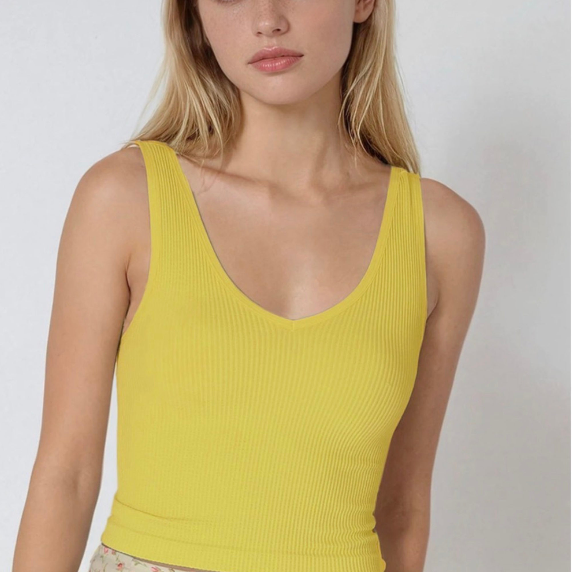Reversible Ribbed Crop Top-Tank Tops-Vixen Collection, Day Spa and Women's Boutique Located in Seattle, Washington