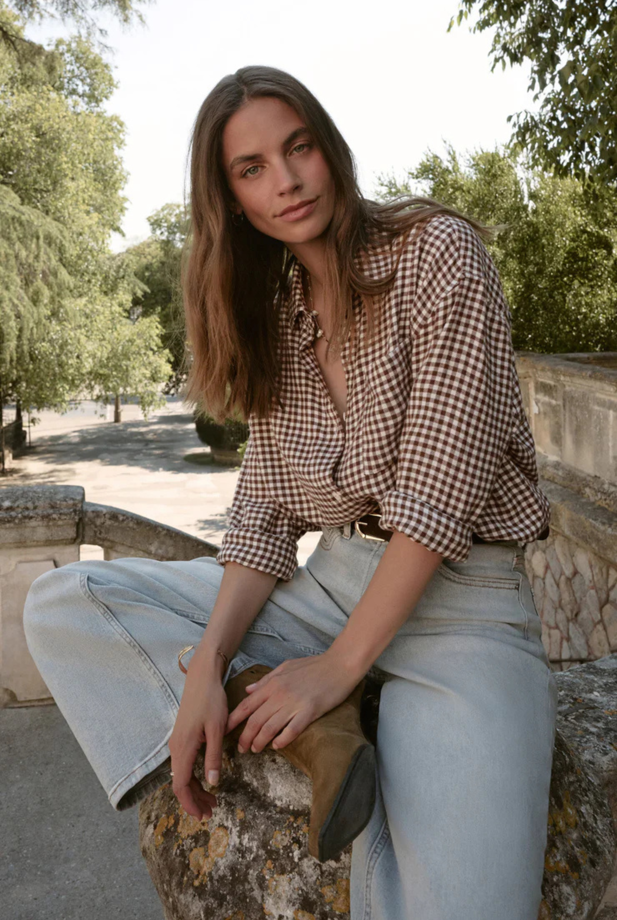 River Plaid Button Up-Long Sleeves-Vixen Collection, Day Spa and Women's Boutique Located in Seattle, Washington