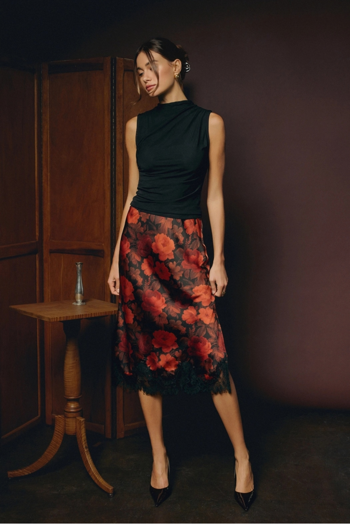 Rose Field Skirt-Skirts-Vixen Collection, Day Spa and Women's Boutique Located in Seattle, Washington