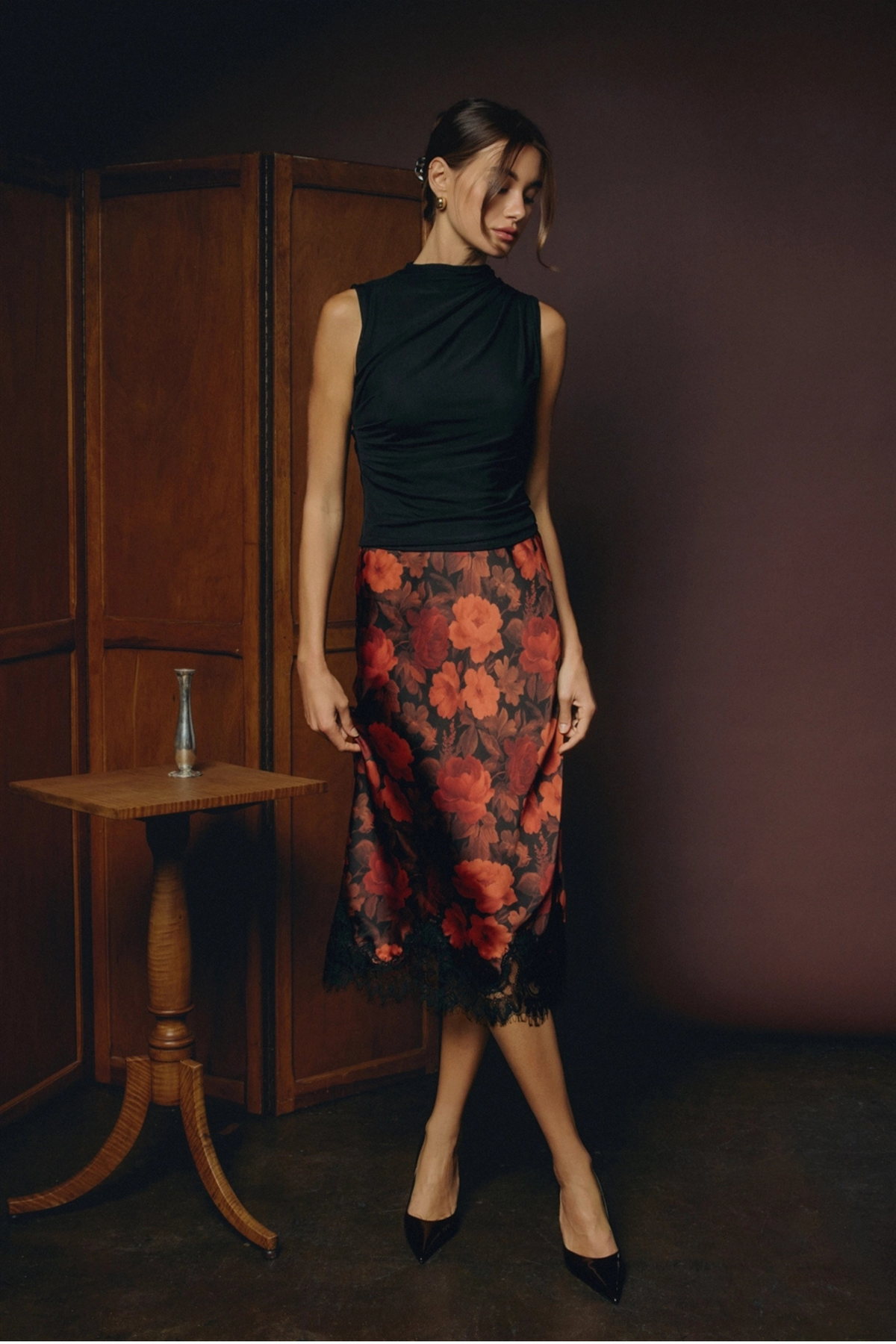Rose Field Skirt-Skirts-Vixen Collection, Day Spa and Women's Boutique Located in Seattle, Washington