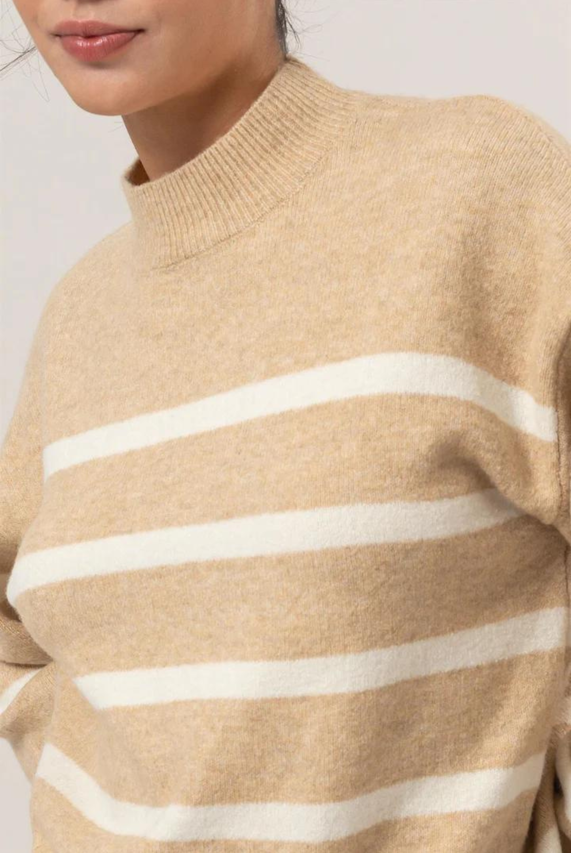 San Louis Striped Sweater-Sweaters-Vixen Collection, Day Spa and Women's Boutique Located in Seattle, Washington