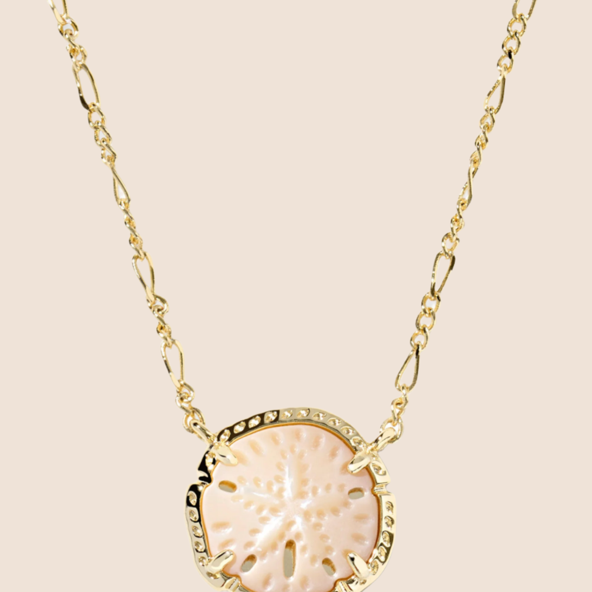 Sand Dollar Short Pendant Necklace-Necklaces-Vixen Collection, Day Spa and Women's Boutique Located in Seattle, Washington