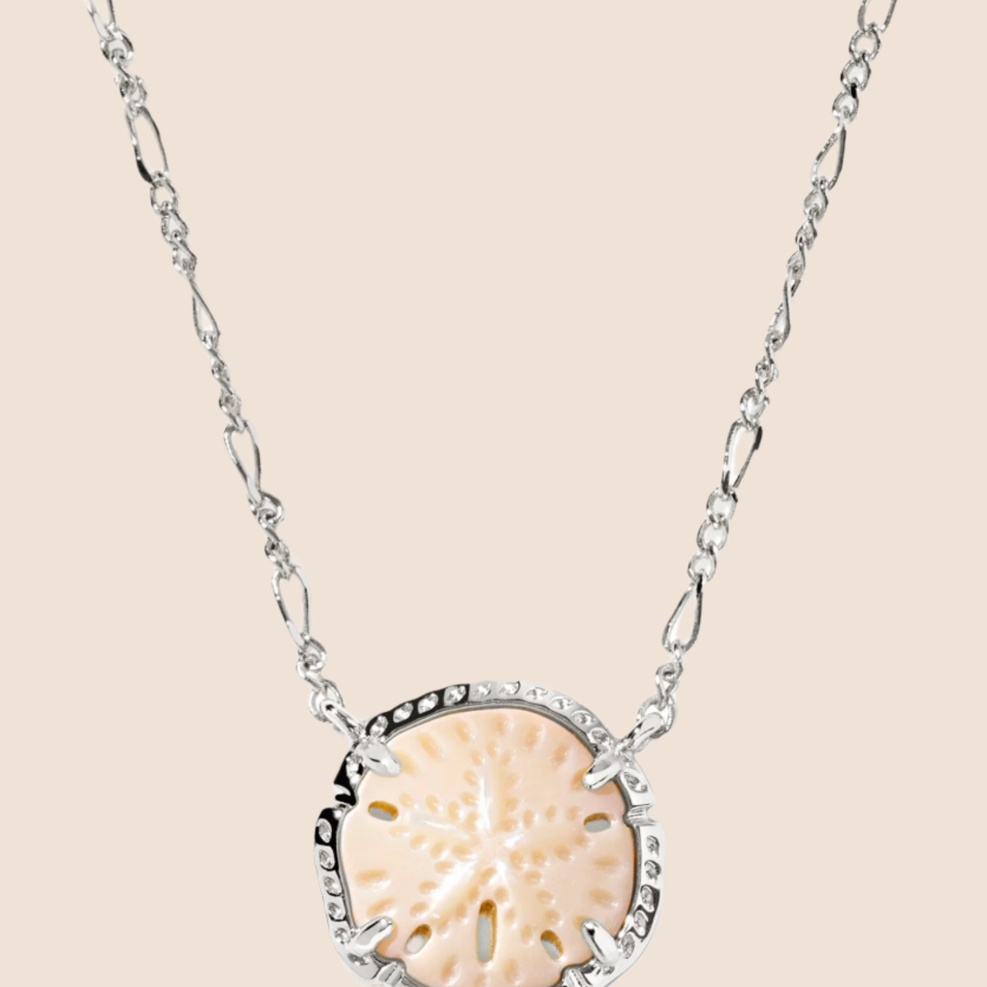Sand Dollar Short Pendant Necklace-Necklaces-Vixen Collection, Day Spa and Women's Boutique Located in Seattle, Washington