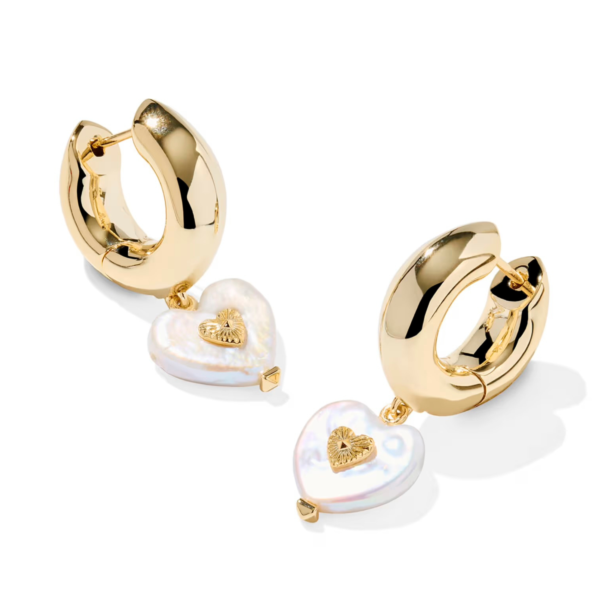 Sasha Heart Huggie Earrings-Earrings-Vixen Collection, Day Spa and Women's Boutique Located in Seattle, Washington