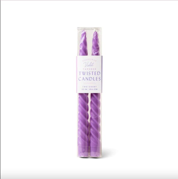 Twisted Flickering Taper 10"-Home Fragrances-Vixen Collection, Day Spa and Women's Boutique Located in Seattle, Washington