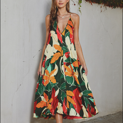 Rio Tropical Night Maxi Dress-Dresses-Vixen Collection, Day Spa and Women's Boutique Located in Seattle, Washington