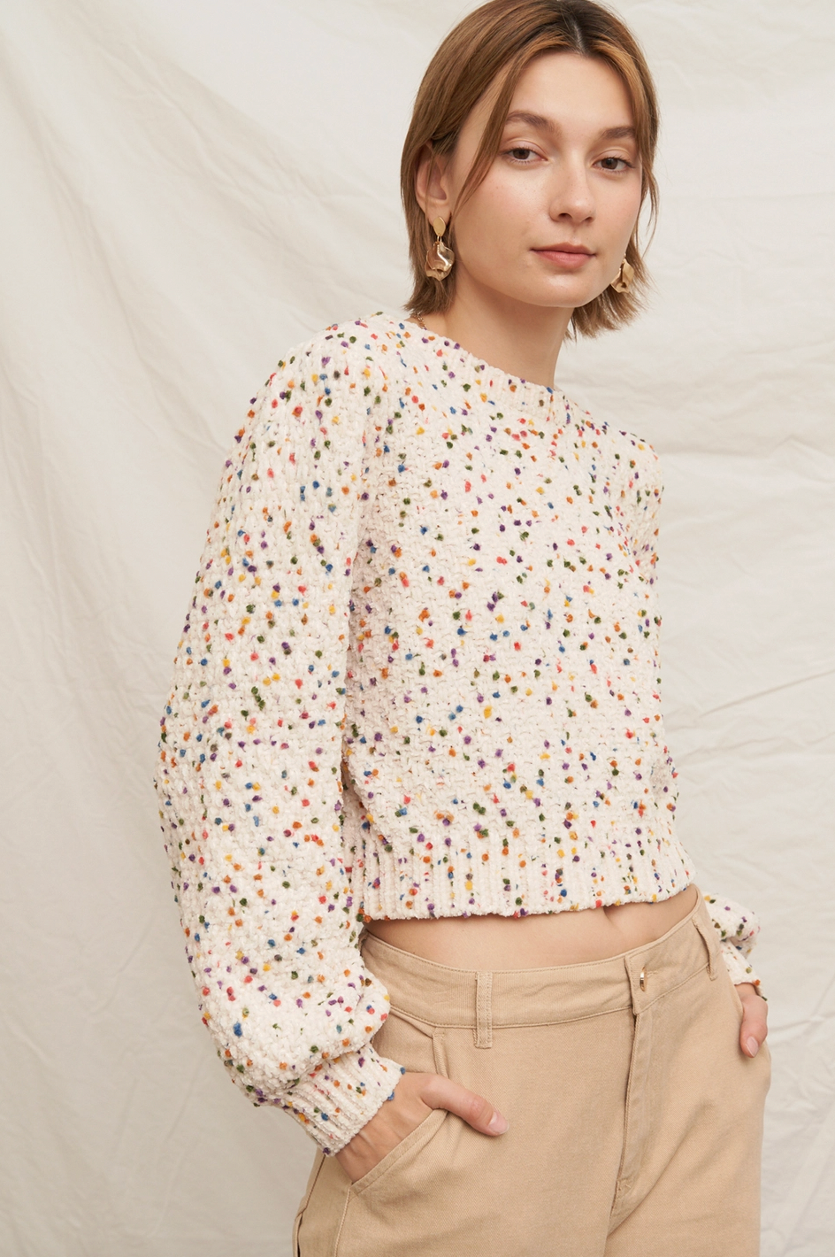Confetti Girl Sweater-Sweaters-Vixen Collection, Day Spa and Women's Boutique Located in Seattle, Washington
