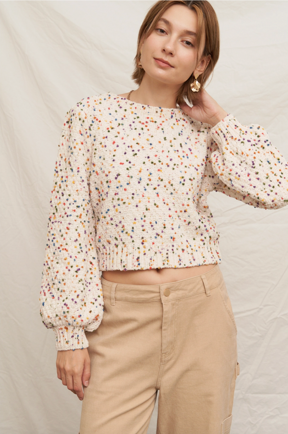 Confetti Girl Sweater-Sweaters-Vixen Collection, Day Spa and Women's Boutique Located in Seattle, Washington