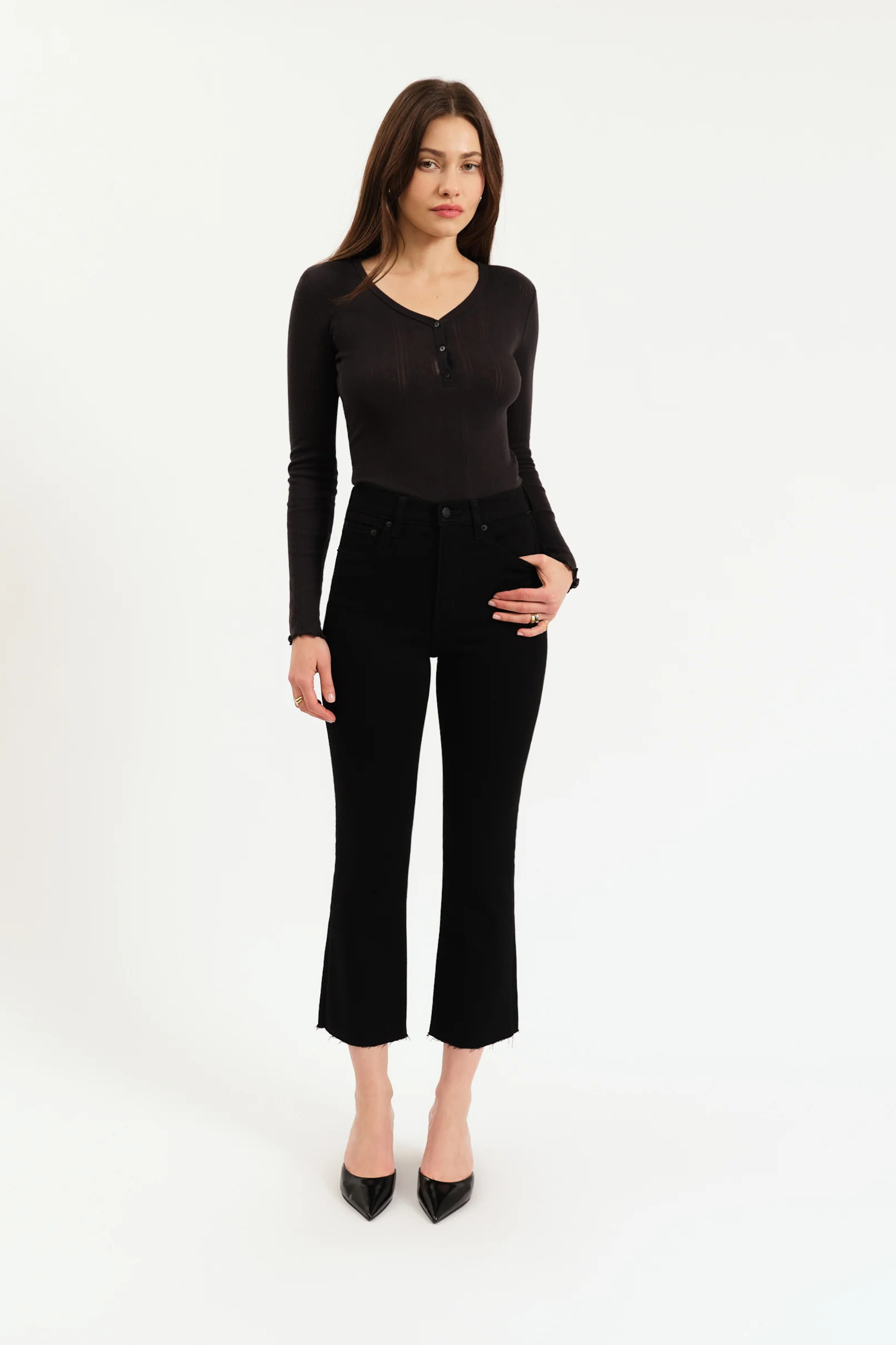 Shy Girl Crop Flare Jeans-Denim-Vixen Collection, Day Spa and Women's Boutique Located in Seattle, Washington