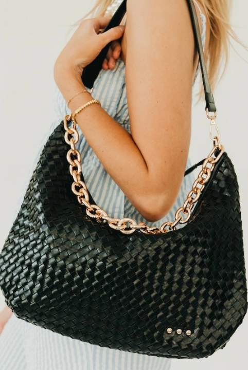 Sienna Slouchy Woven Shoulder Bag-Bags + Wallets-Vixen Collection, Day Spa and Women's Boutique Located in Seattle, Washington