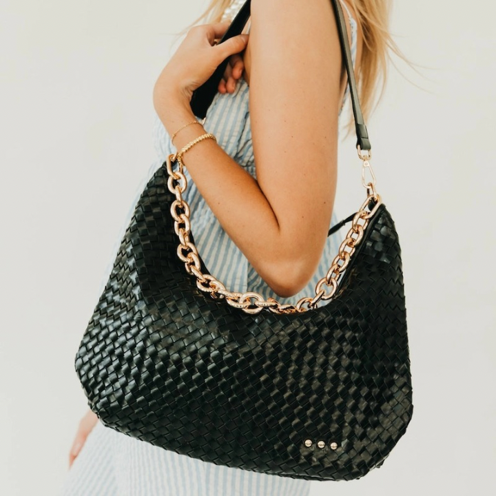 Sienna Slouchy Woven Shoulder Bag-Bags + Wallets-Vixen Collection, Day Spa and Women's Boutique Located in Seattle, Washington