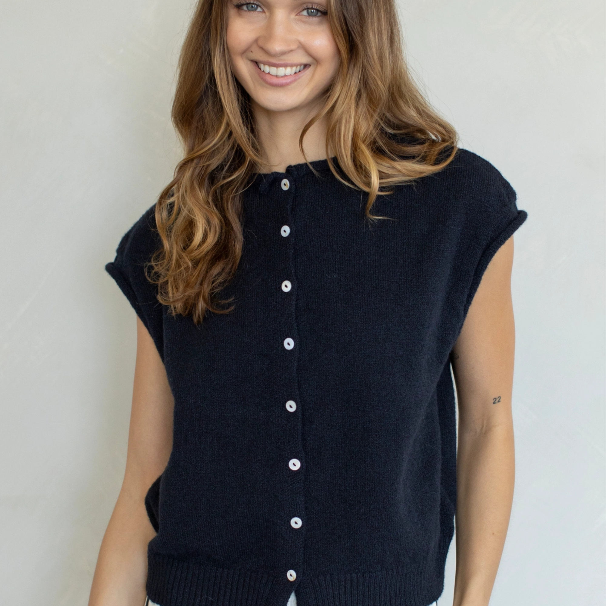 Sleeveless Piper Cardigan-Sweaters-Vixen Collection, Day Spa and Women's Boutique Located in Seattle, Washington