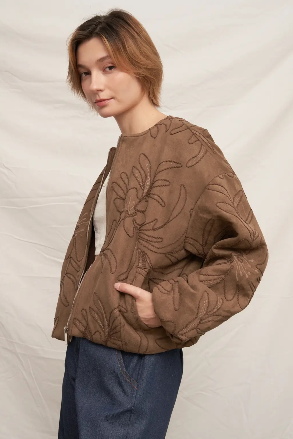 Spring Mornings Bomber Jacket-Jackets-Vixen Collection, Day Spa and Women's Boutique Located in Seattle, Washington
