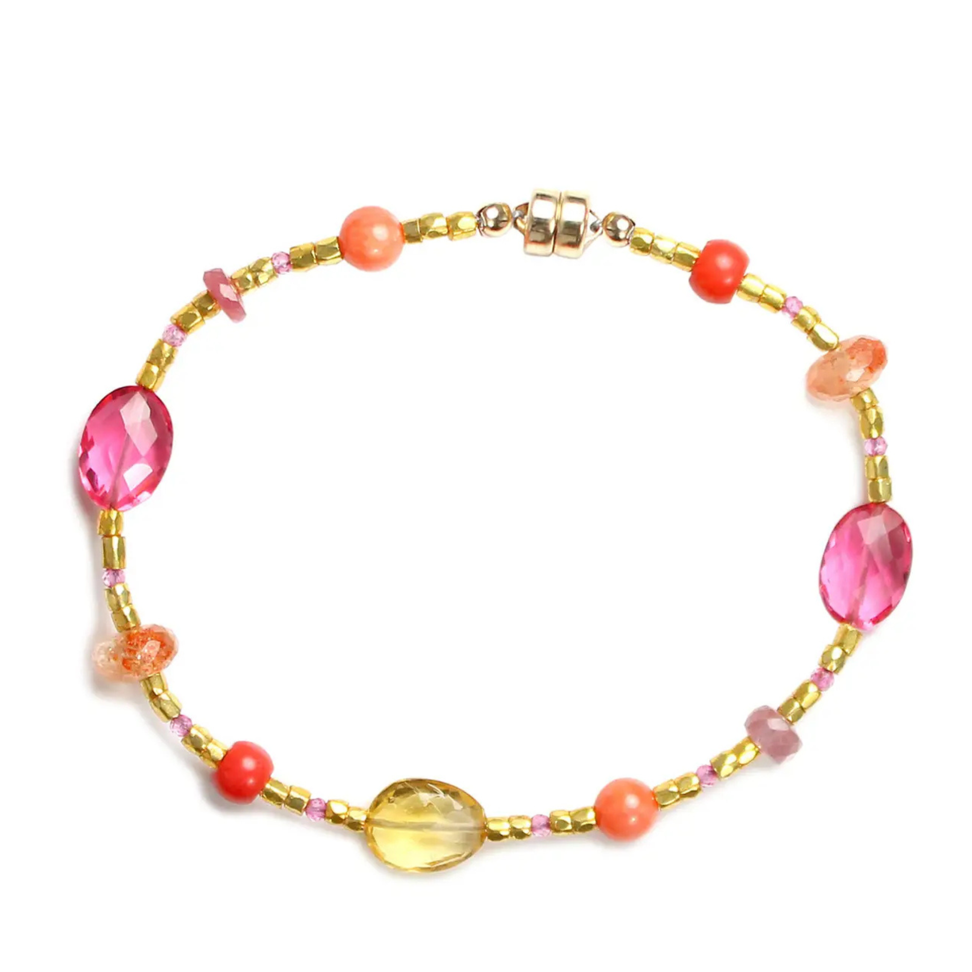 Sunstone and Sapphire Multi-Stone Bracelet-Jewelry-Vixen Collection, Day Spa and Women's Boutique Located in Seattle, Washington