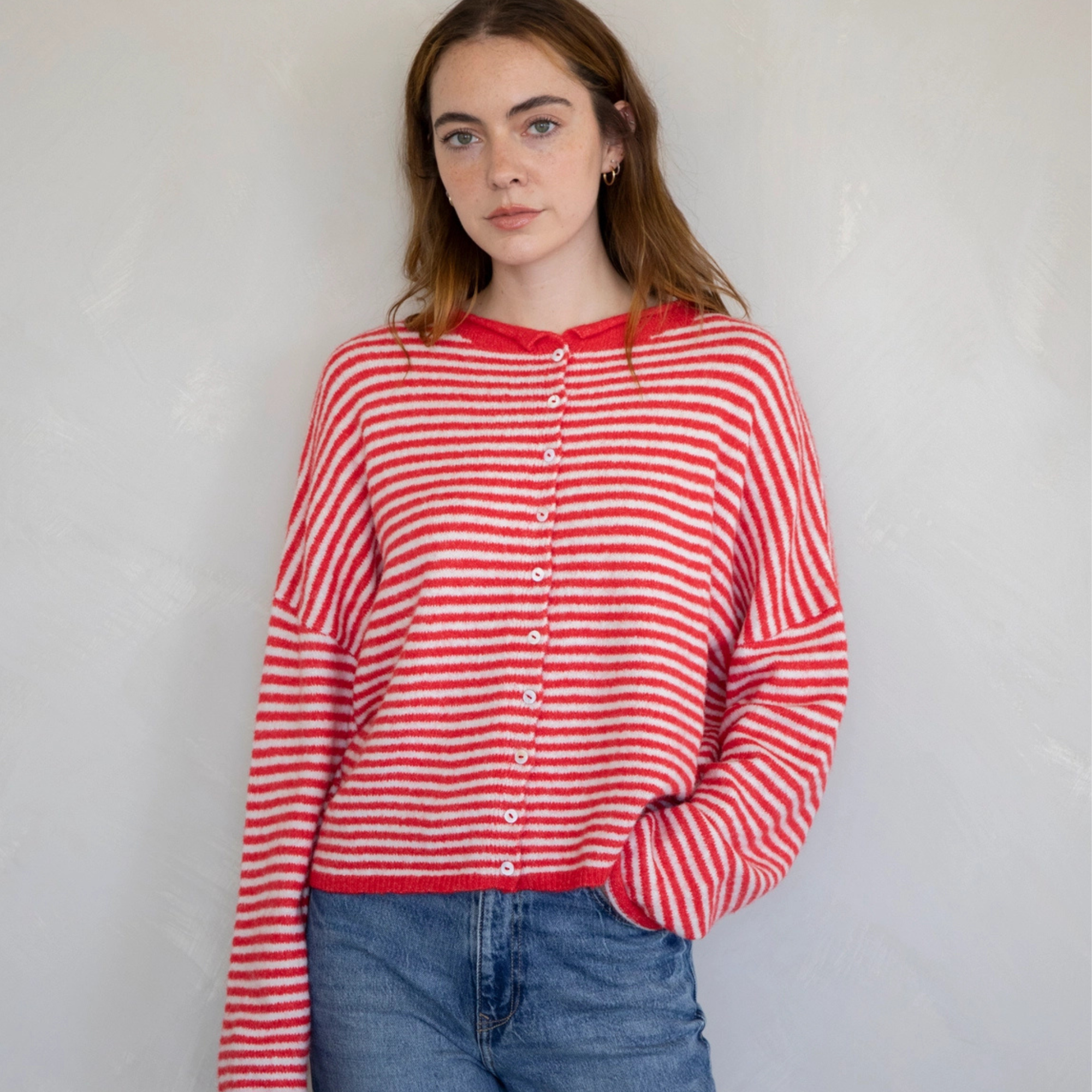 THE Striped Cardigan-Sweaters-Vixen Collection, Day Spa and Women's Boutique Located in Seattle, Washington