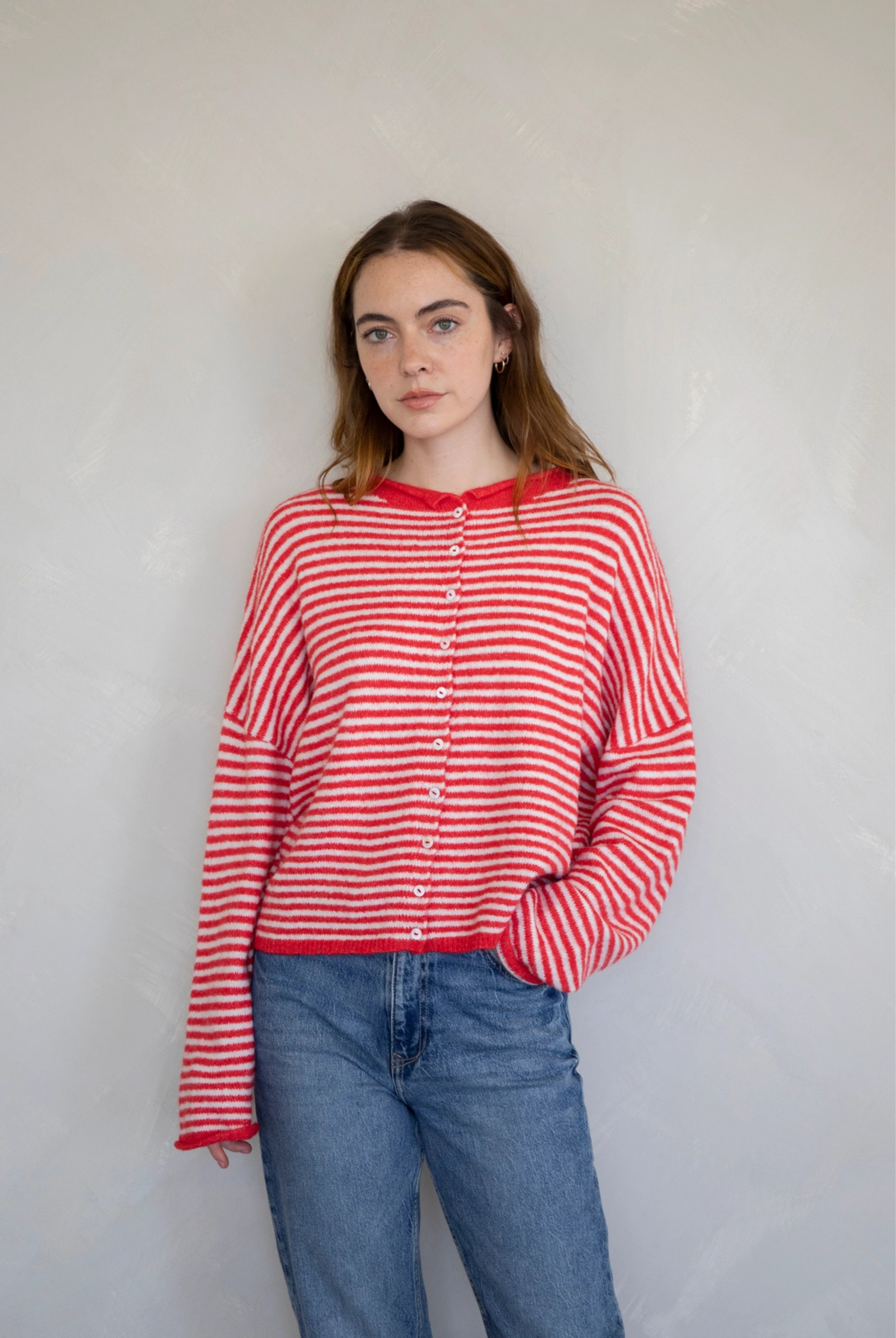 THE Striped Cardigan-Sweaters-Vixen Collection, Day Spa and Women's Boutique Located in Seattle, Washington