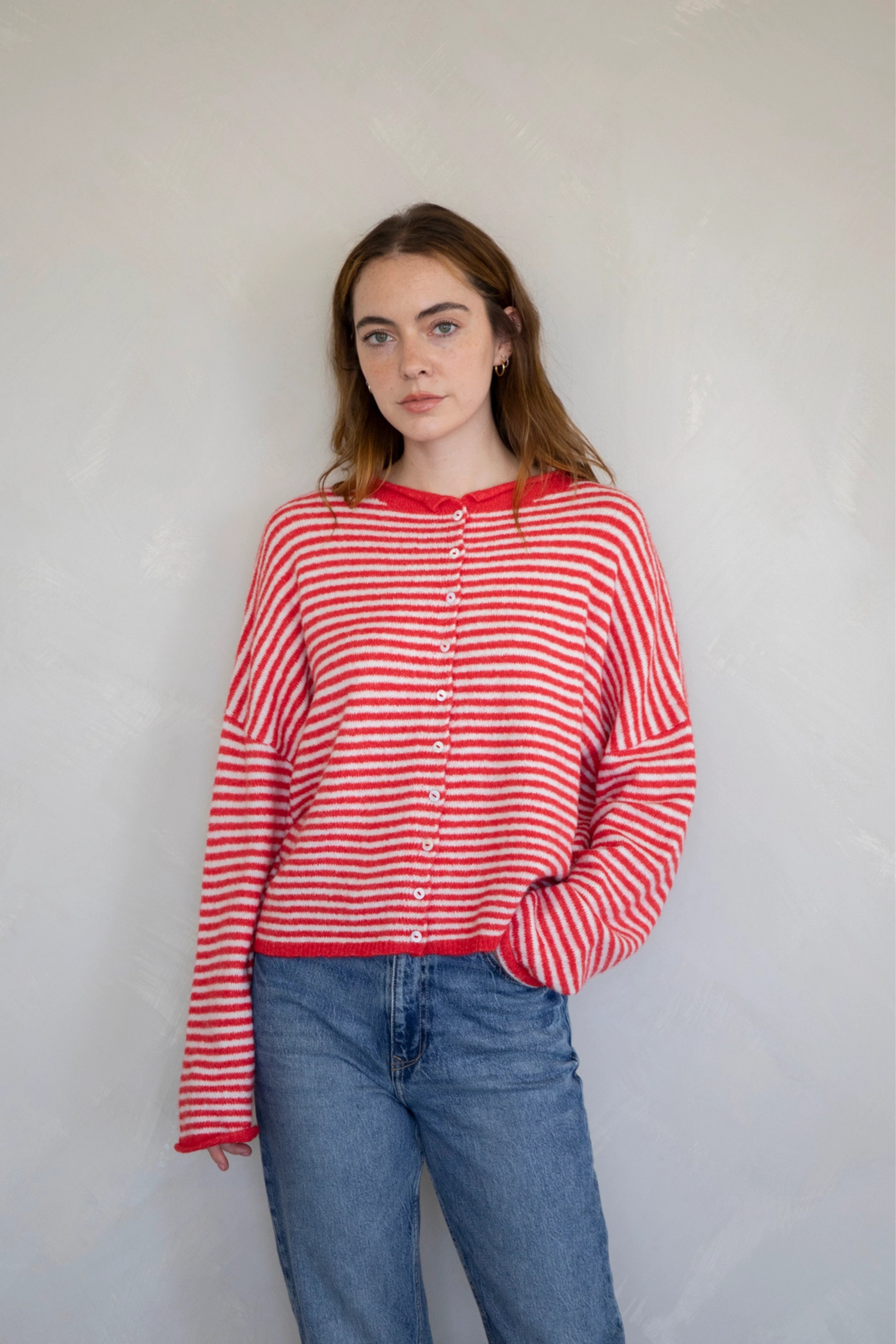THE Striped Cardigan-Sweaters-Vixen Collection, Day Spa and Women's Boutique Located in Seattle, Washington