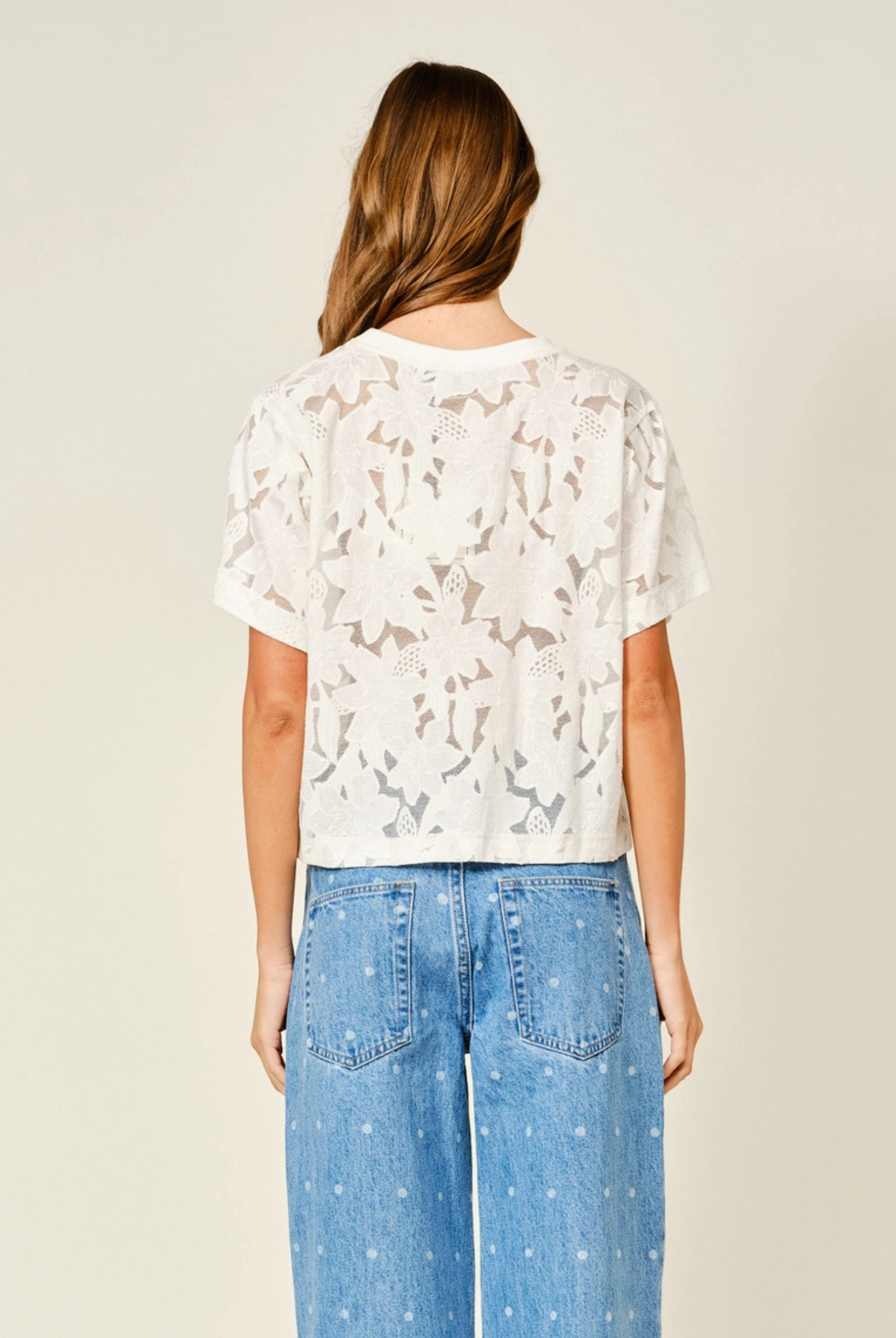 The Bloom Lace Tee-Tops-Vixen Collection, Day Spa and Women's Boutique Located in Seattle, Washington