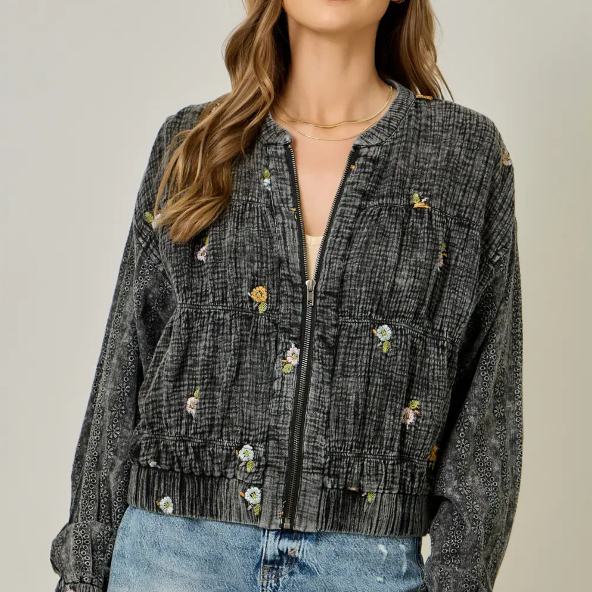 Tidal Bloom Jacket-Jackets-Vixen Collection, Day Spa and Women's Boutique Located in Seattle, Washington