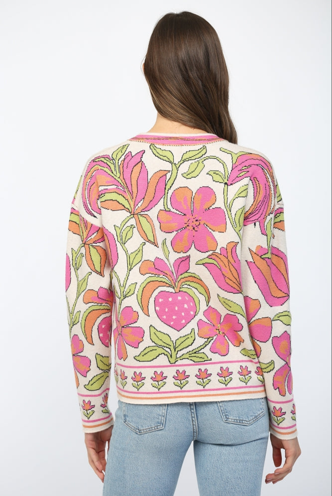 Mariposa Mosaic Cardigan-Tops-Vixen Collection, Day Spa and Women's Boutique Located in Seattle, Washington