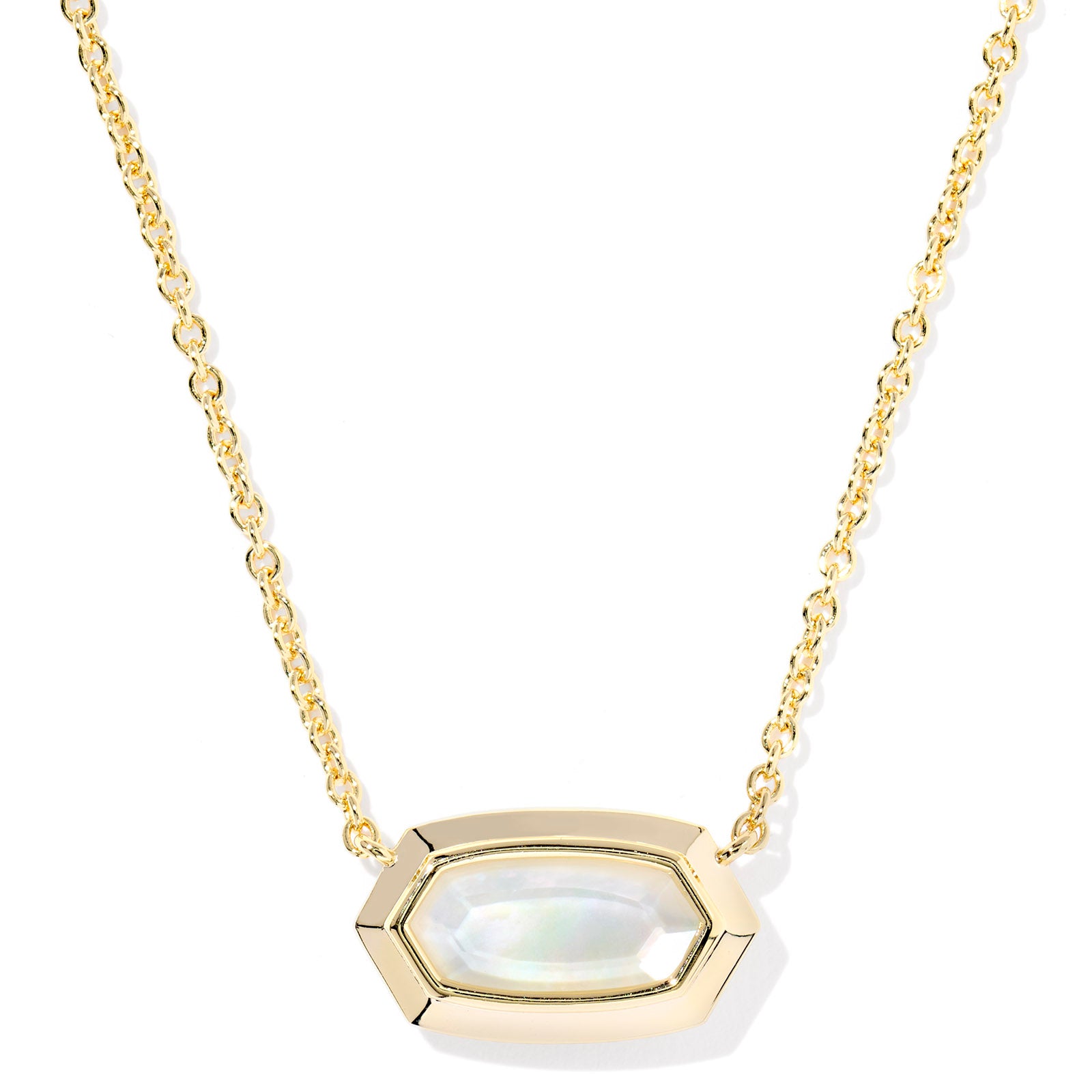 Elisa Bezel Short Pendant Necklace-Necklaces-Vixen Collection, Day Spa and Women's Boutique Located in Seattle, Washington