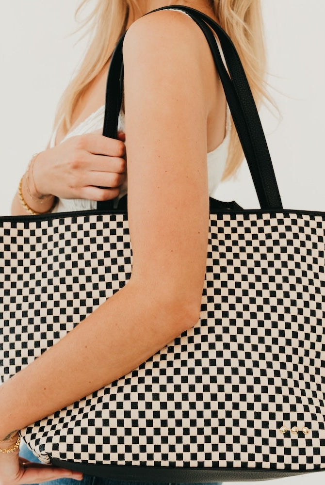 Woven Tiffany Organizer Tote Bag-Bags + Wallets-Vixen Collection, Day Spa and Women's Boutique Located in Seattle, Washington