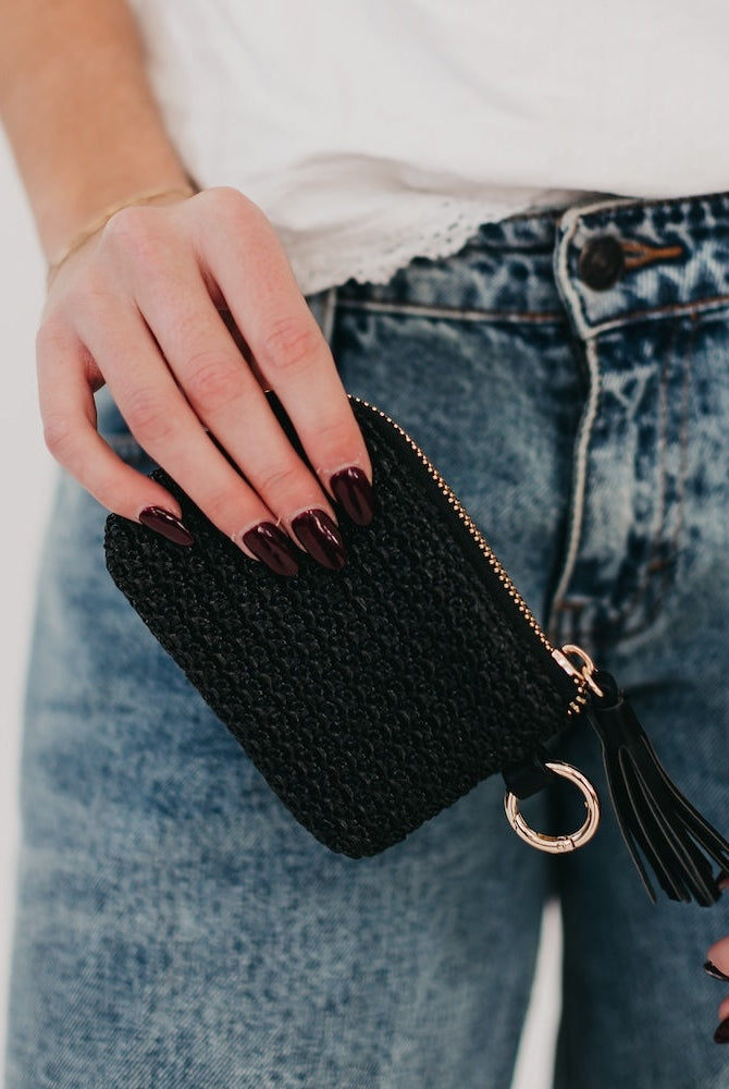 River Raffia Clippable Card Holder Wallet-Bags + Wallets-Vixen Collection, Day Spa and Women's Boutique Located in Seattle, Washington