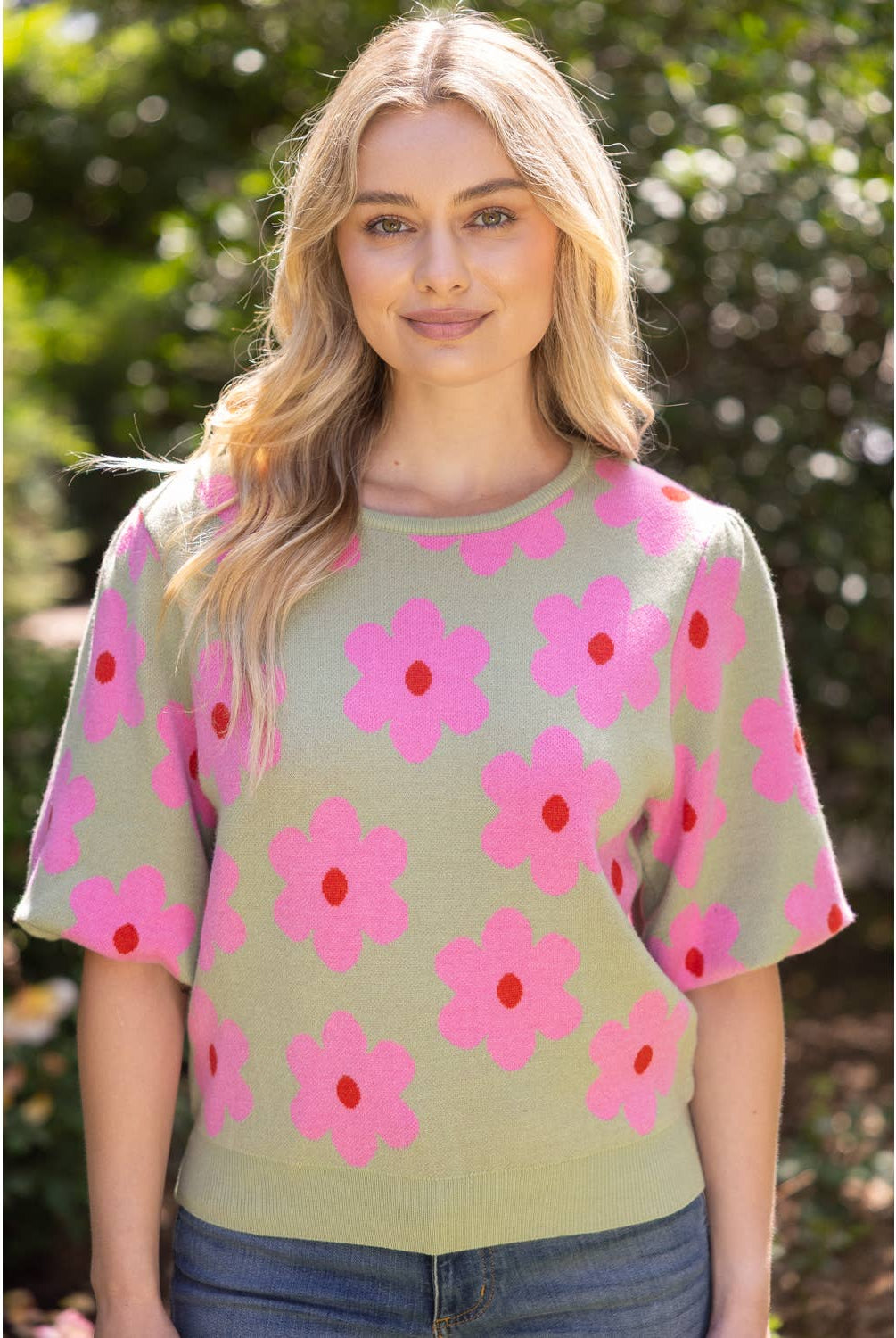 Bubbly Flowers Sweater-Tops-Vixen Collection, Day Spa and Women's Boutique Located in Seattle, Washington