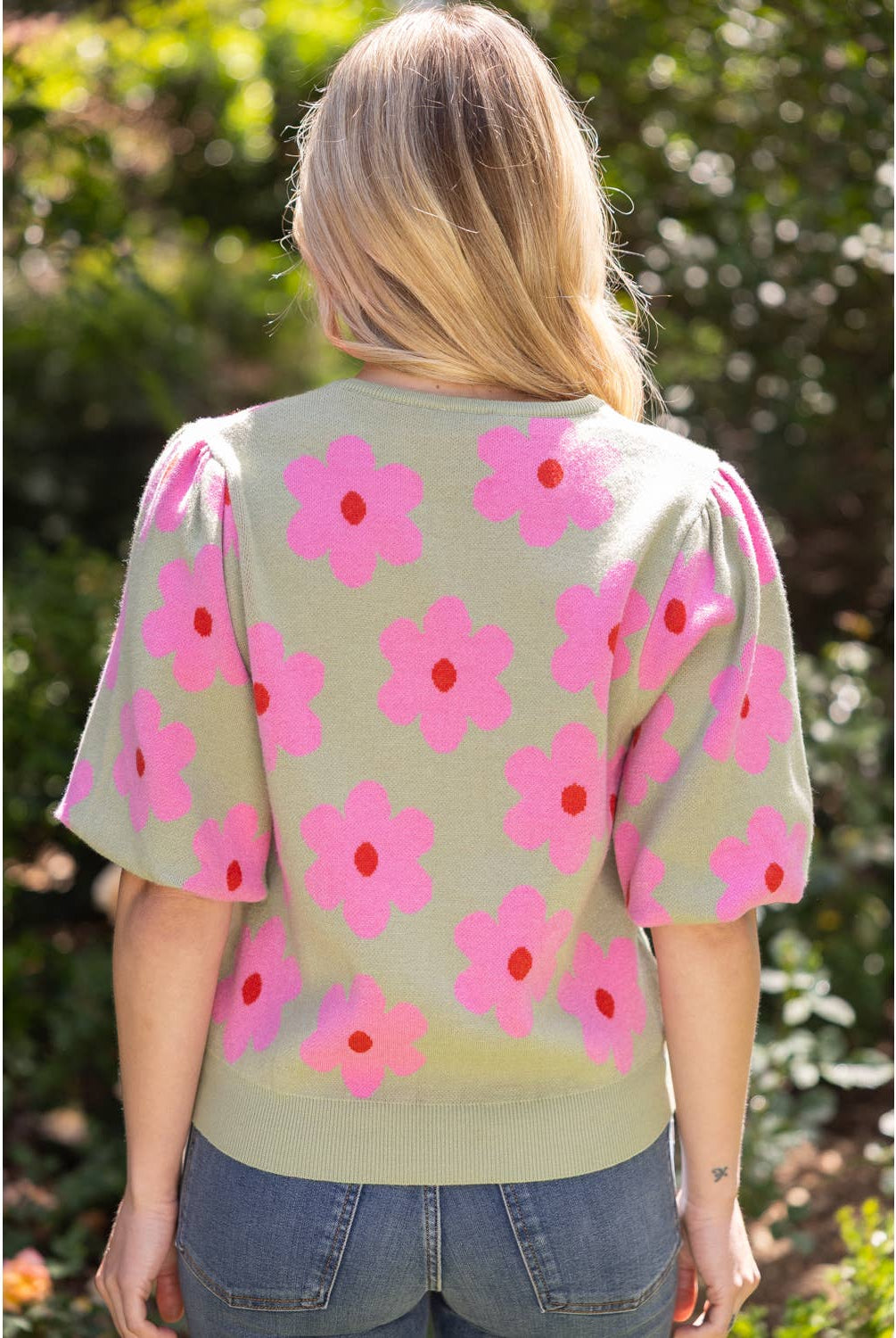 Bubbly Flowers Sweater-Tops-Vixen Collection, Day Spa and Women's Boutique Located in Seattle, Washington