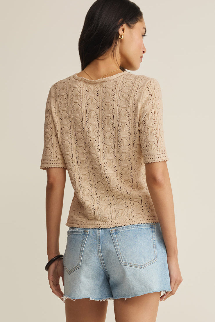 Adria Pointelle Cardigan-Tops-Vixen Collection, Day Spa and Women's Boutique Located in Seattle, Washington