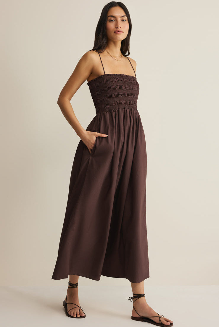Cornelia Poplin Midi Dress-One Pieces-Vixen Collection, Day Spa and Women's Boutique Located in Seattle, Washington