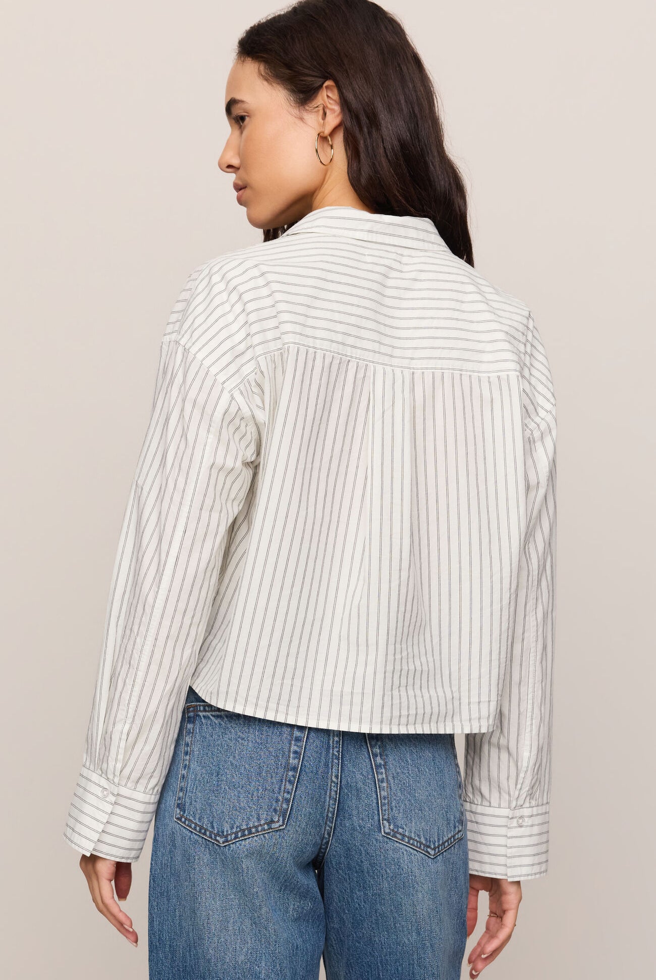 Favorite Striped Button Up Top-Long Sleeves-Vixen Collection, Day Spa and Women's Boutique Located in Seattle, Washington