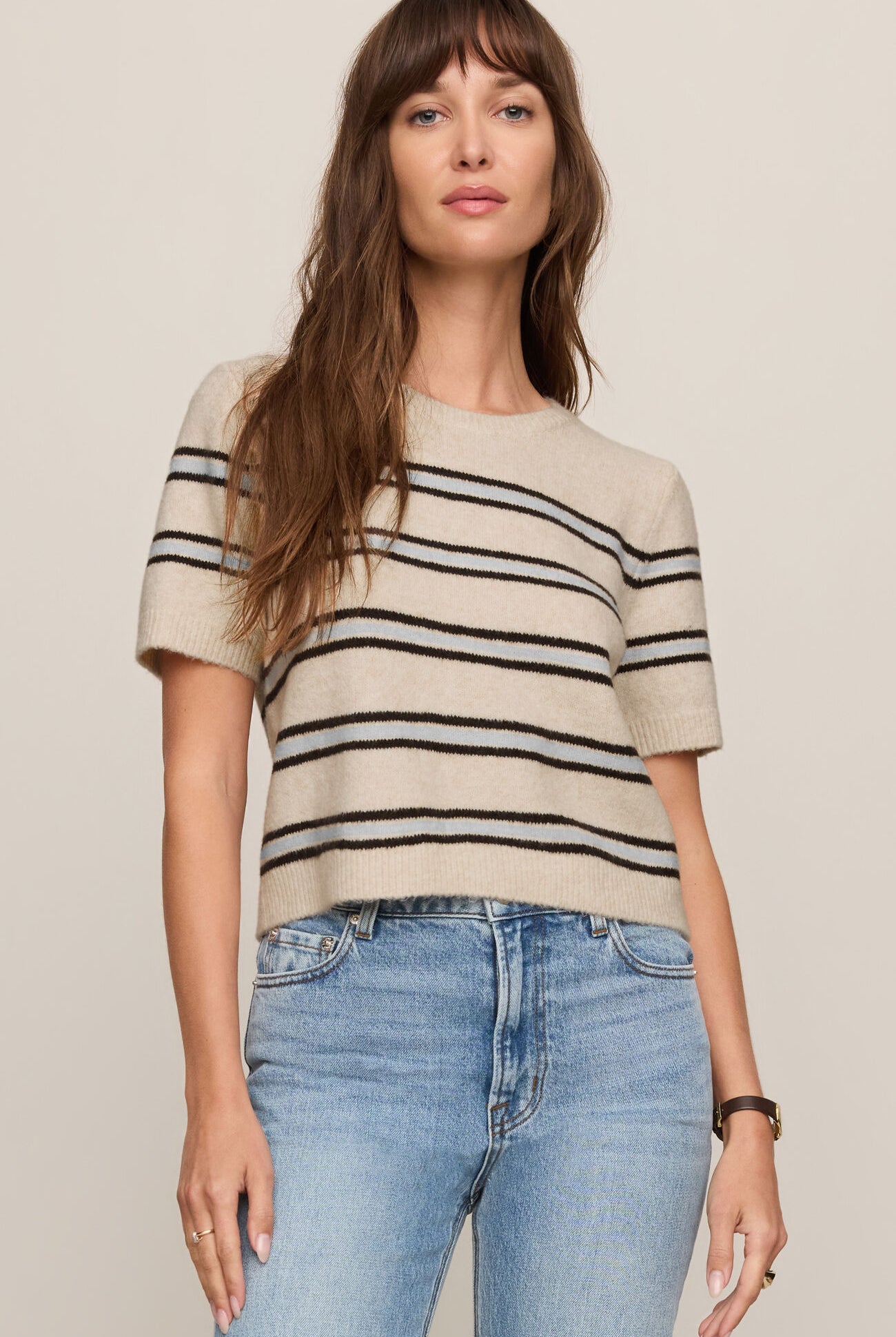 Gatewood Stripe Sweater-Sweaters-Vixen Collection, Day Spa and Women's Boutique Located in Seattle, Washington