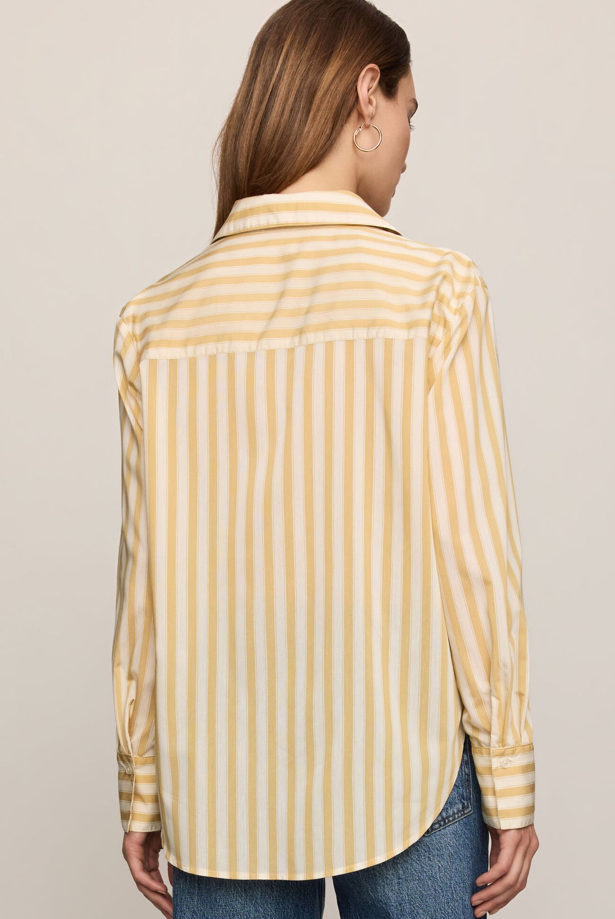 Golden Haven Stripe Button Up-Tops-Vixen Collection, Day Spa and Women's Boutique Located in Seattle, Washington