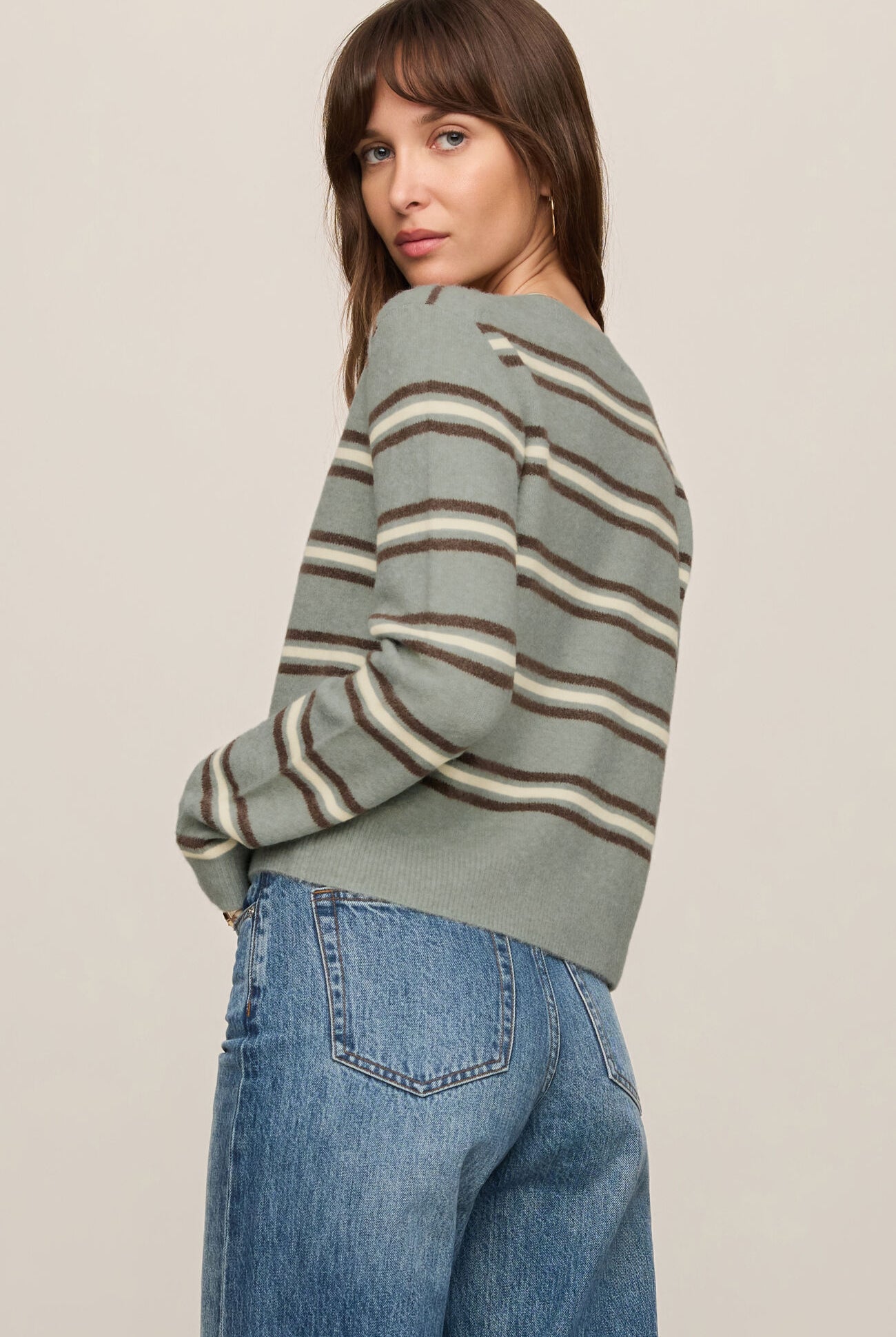 Medina Stripe Cardigan-Sweaters-Vixen Collection, Day Spa and Women's Boutique Located in Seattle, Washington