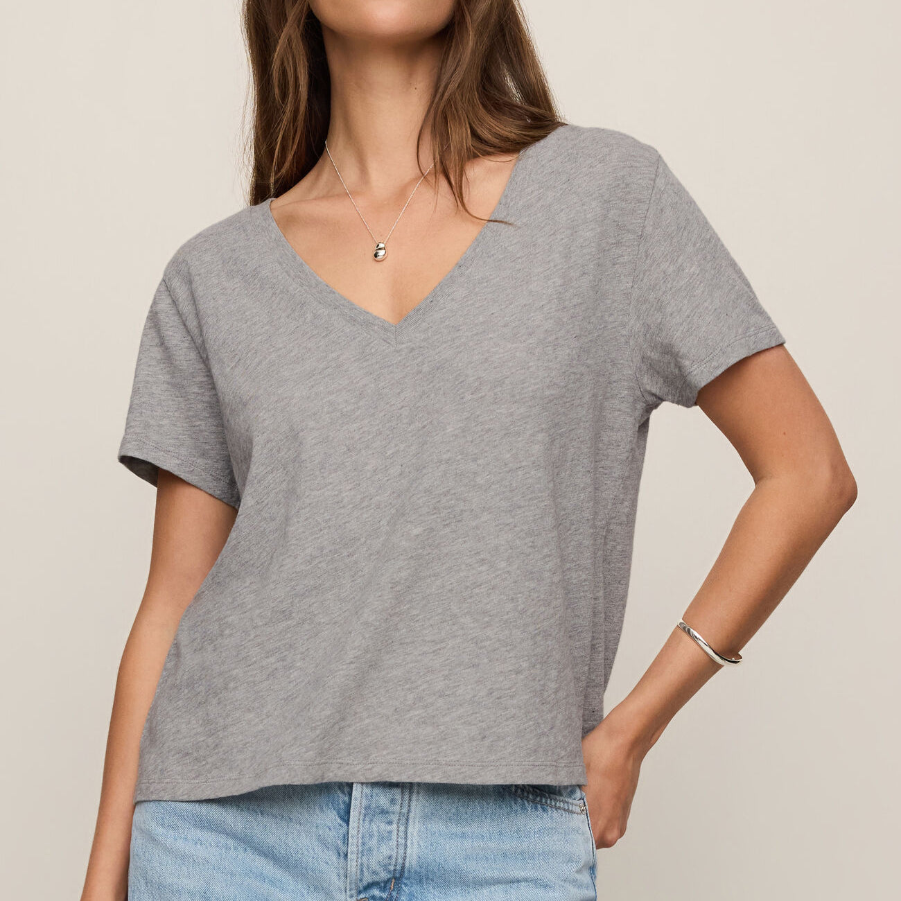 Nomad V-Neck Tee-Short Sleeves-Vixen Collection, Day Spa and Women's Boutique Located in Seattle, Washington