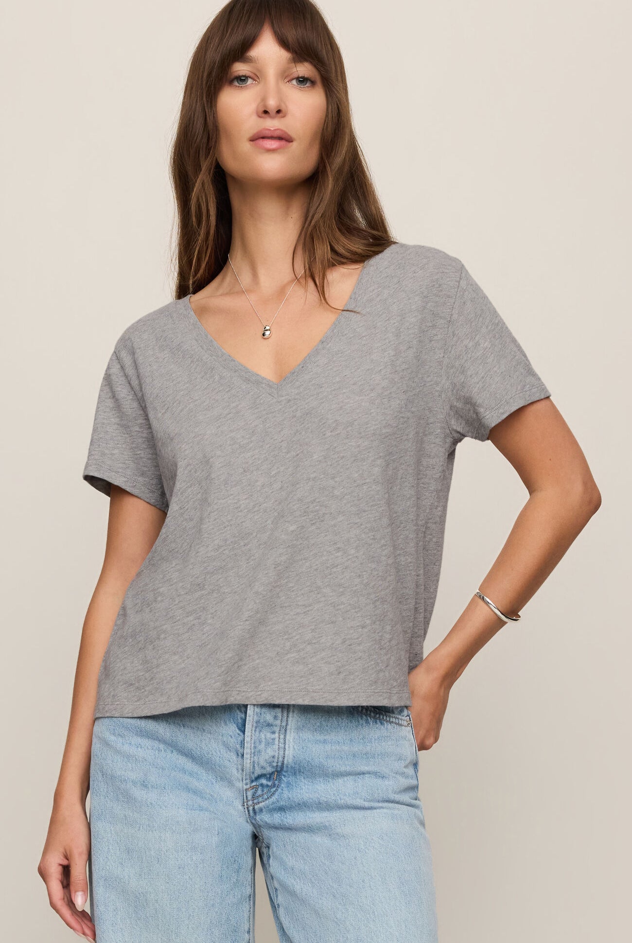 Nomad V-Neck Tee-Short Sleeves-Vixen Collection, Day Spa and Women's Boutique Located in Seattle, Washington