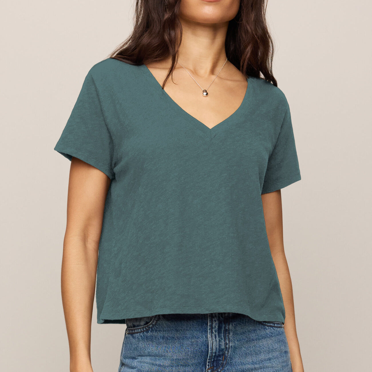 Nomad V-Neck Tee-Short Sleeves-Vixen Collection, Day Spa and Women's Boutique Located in Seattle, Washington