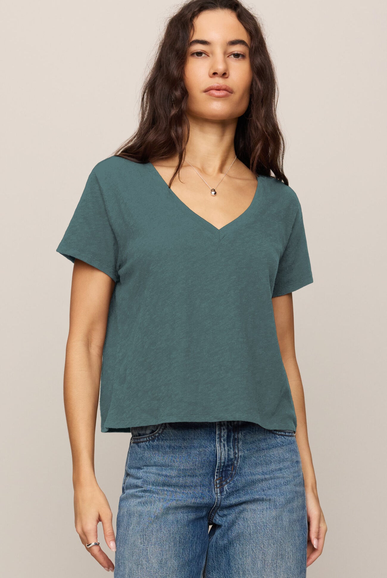 Nomad V-Neck Tee-Short Sleeves-Vixen Collection, Day Spa and Women's Boutique Located in Seattle, Washington