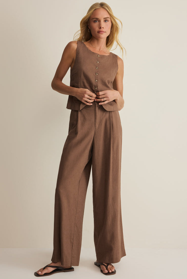 Roman Linen Vest-Tops-Vixen Collection, Day Spa and Women's Boutique Located in Seattle, Washington