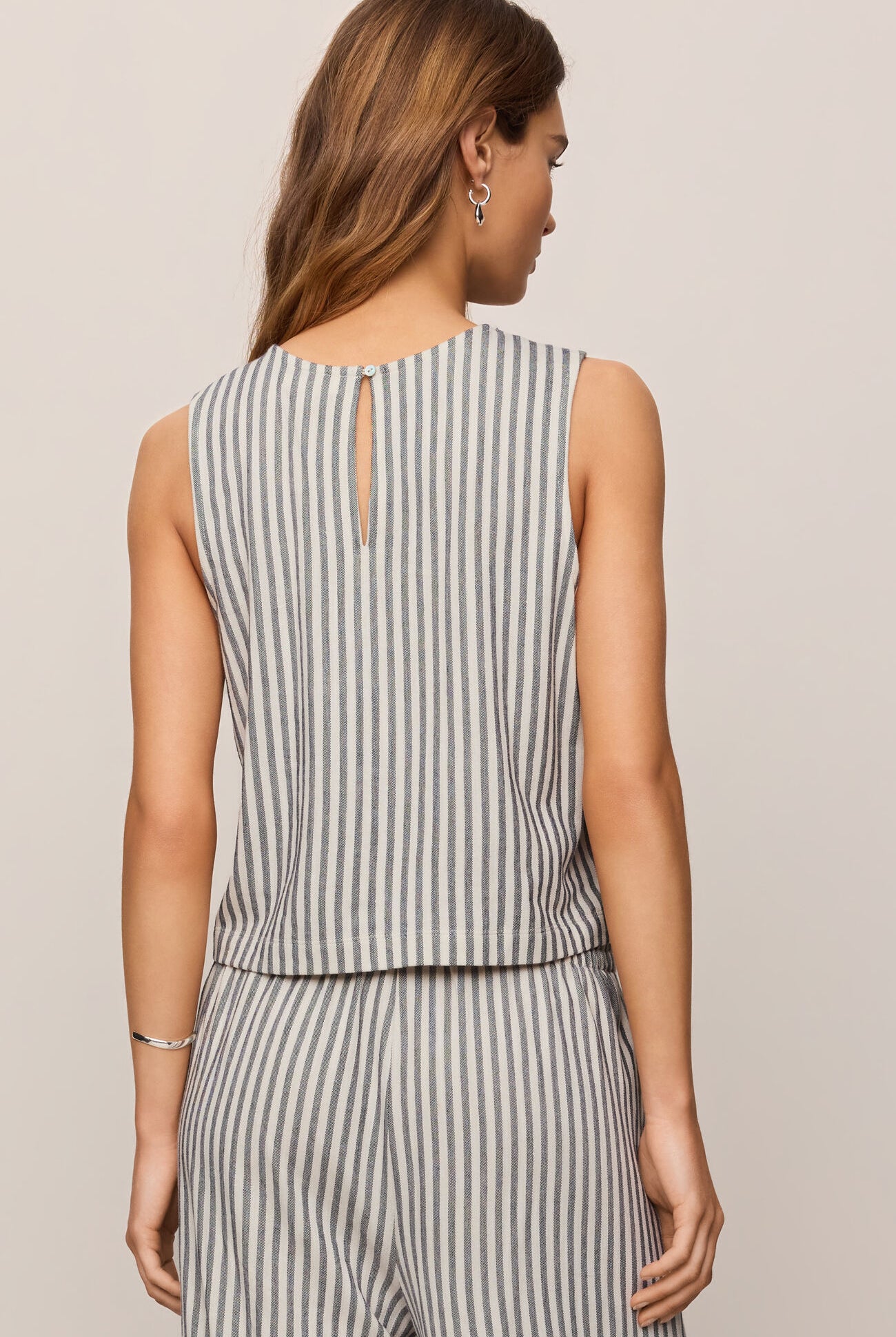 Sloane Knit Striped Top-Tank Tops-Vixen Collection, Day Spa and Women's Boutique Located in Seattle, Washington