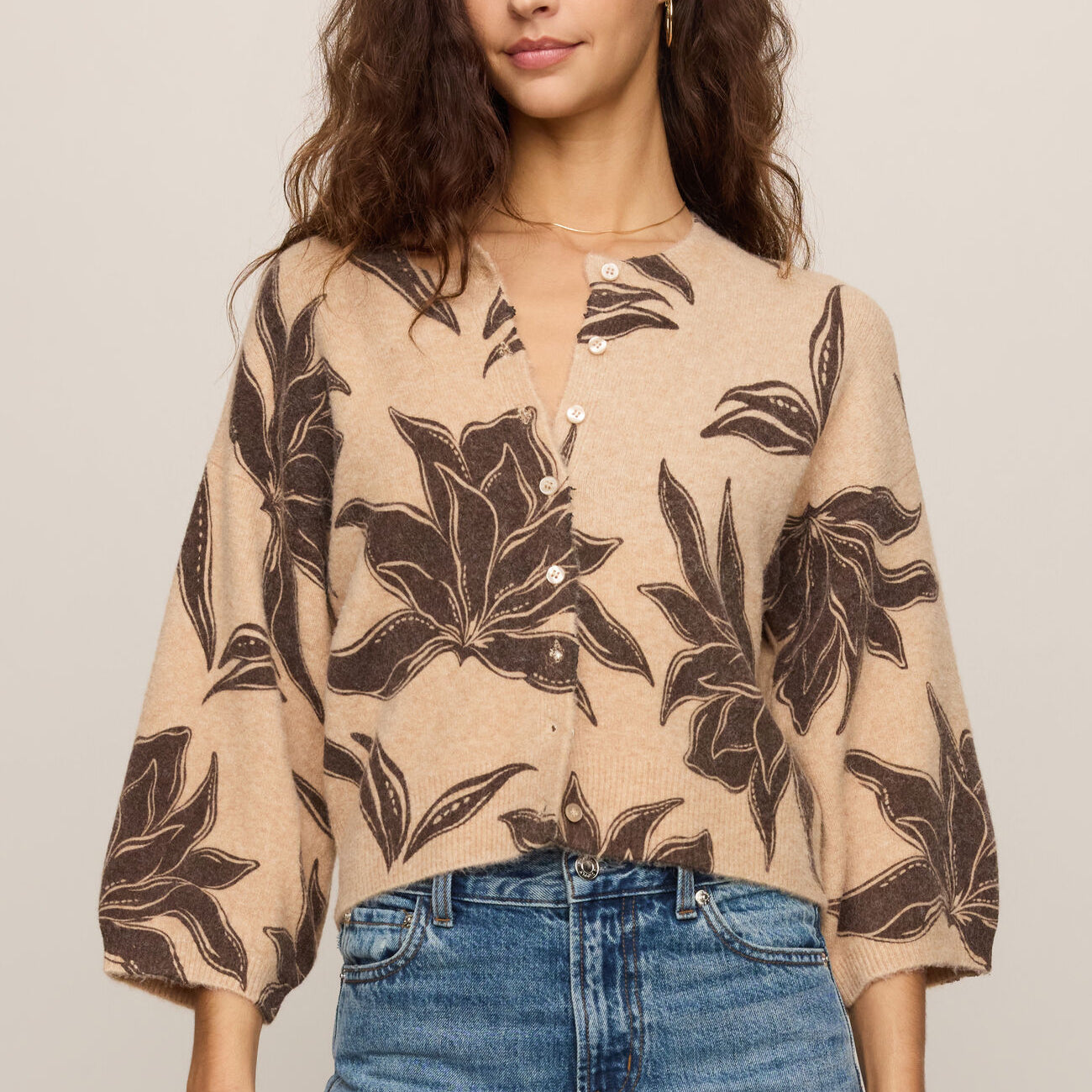 Valor Floral Cardigan-Sweaters-Vixen Collection, Day Spa and Women's Boutique Located in Seattle, Washington